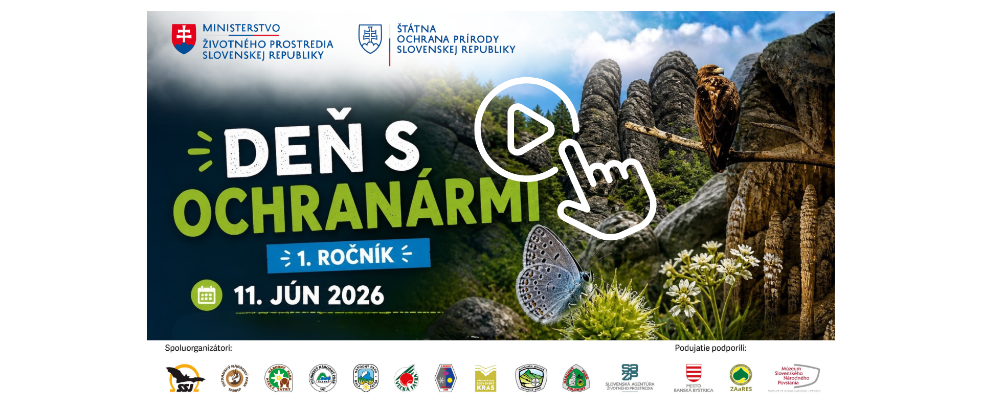 Odkaz na videofotogalériu z podujatia Deň s ochranármi 2026 na YouTube kanáli ŠOP SR.